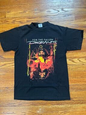 For The Fallen Dreams Black Graphic Band Tee - Size M